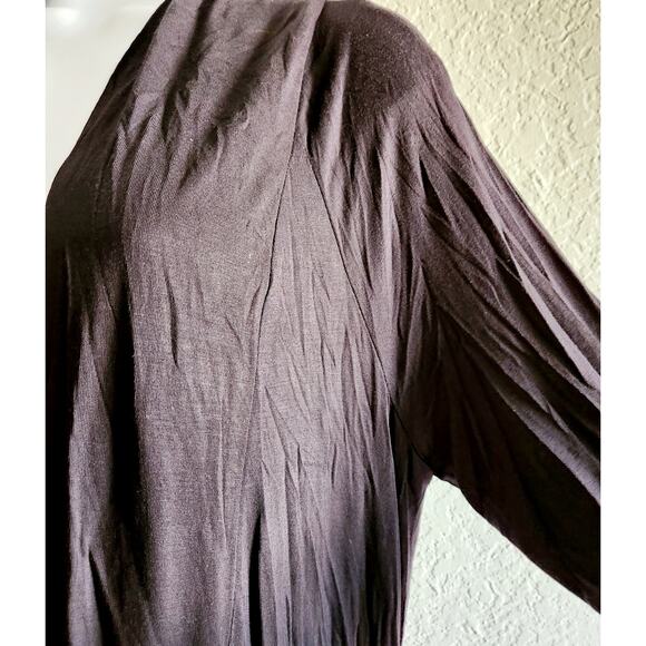 New Directions Black White Lace Trim Hem Open Cardigan XL Lightweight - Picture 2 of 4